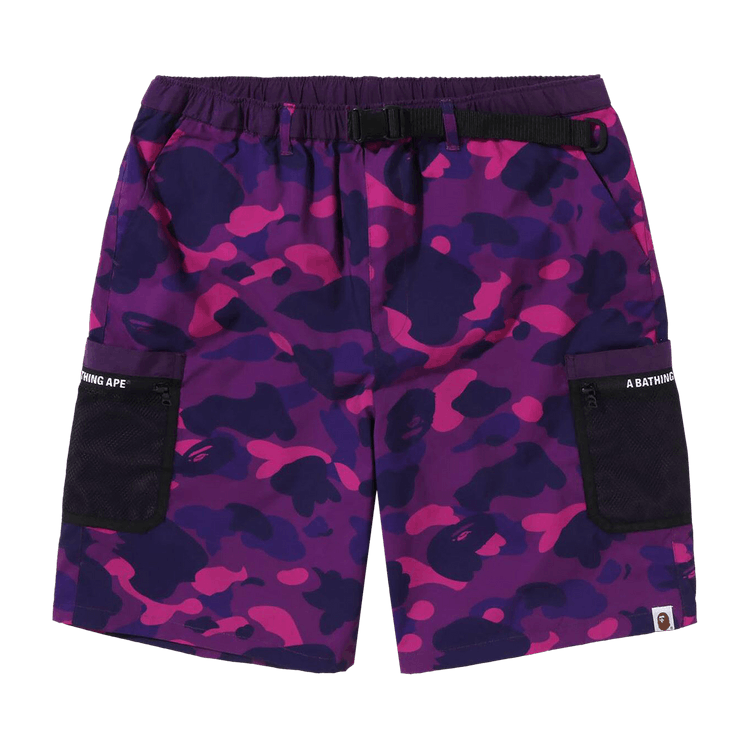 BAPE Color Camo Mesh Pocket Shorts "Purple"