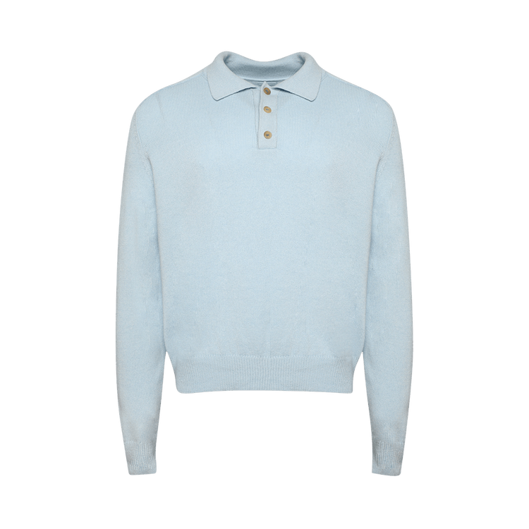 Bode Cashmere Polo "Cerulean"