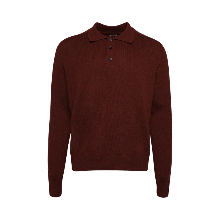 Bode Cashmere Polo "Warm Brown"