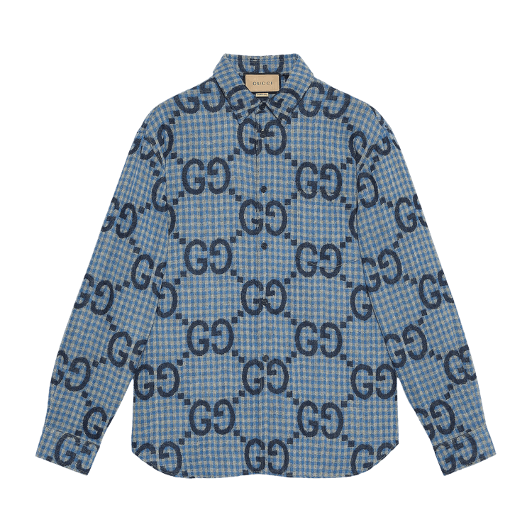 Gucci Check Shirt "Azure/Blue"