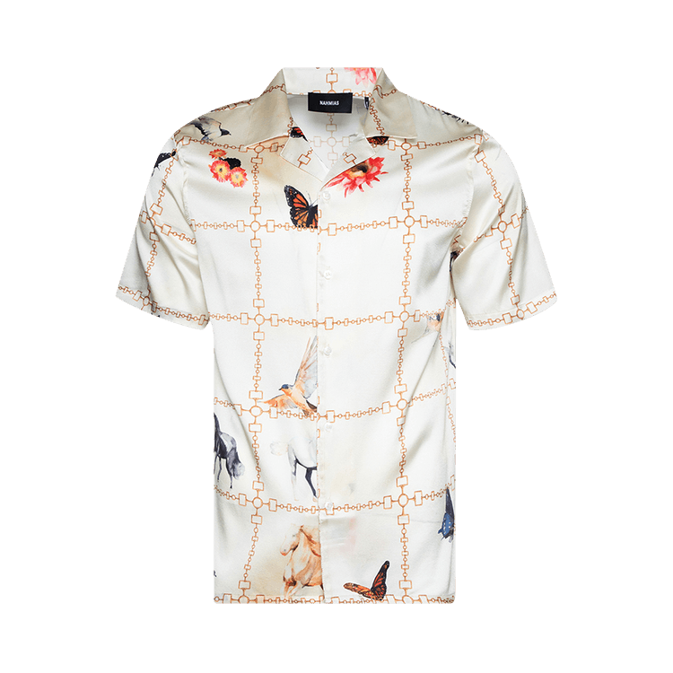 Nahmias Wildlife Short-Sleeve Shirt "Ivory"