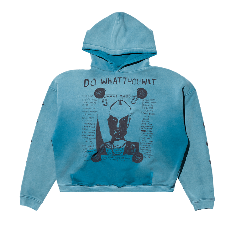 Enfants Riches Déprimés Do What Thou Wilt Hoodie "Sun Faded Teal"