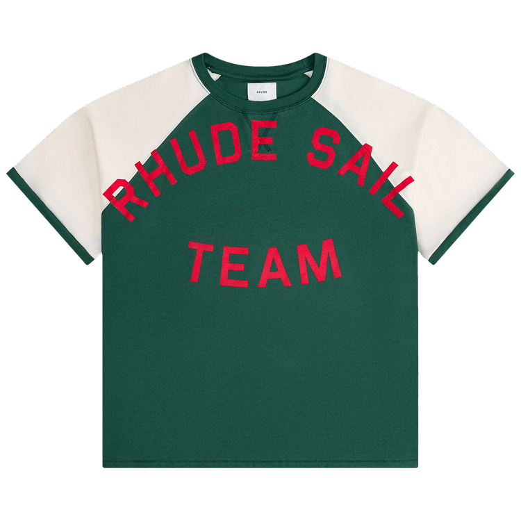 Rhude Oil Corp Raglan Tee "Vintage Green/Vintage Off White"