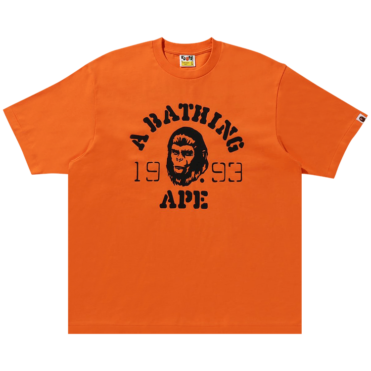 BAPE OG Ape Head College Relaxed Fit Tee "Orange"