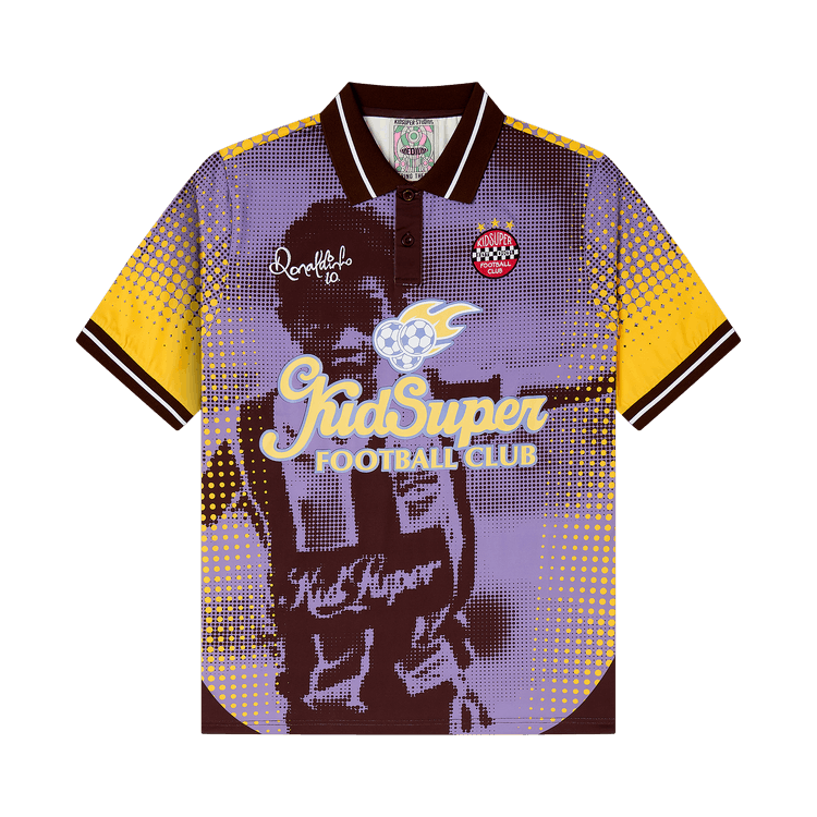 KidSuper x Ronaldinho Soccer Jersey "Brown/Yellow"