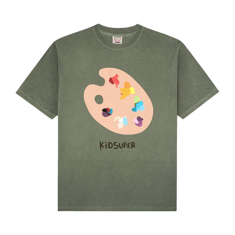 KidSuper Paint Pallate Tee "Green"