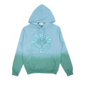 Lanvin Embossed Logo Ombré Hoodie "Teal/Blue"