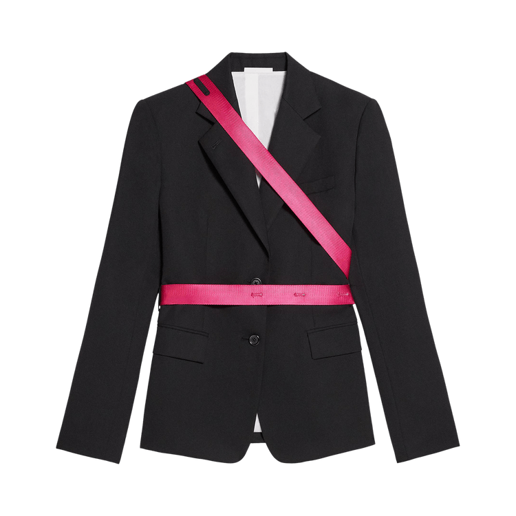 Helmut Lang Seatbelt Blazer "Black/Fuchsia"