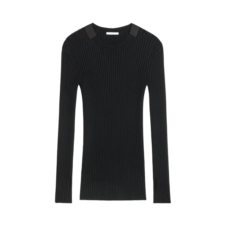 Helmut Lang Strap Knit Crew "Black"