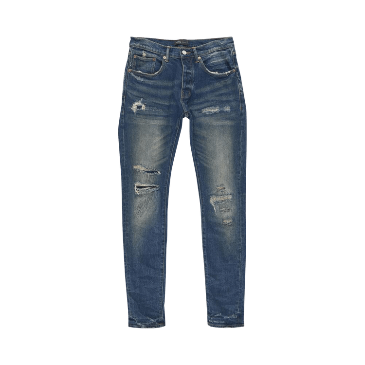 PURPLE BRAND Light Destroy Pants "Dark Indigo"