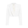 Alexander McQueen Cropped Tuxedo Jacket "White"