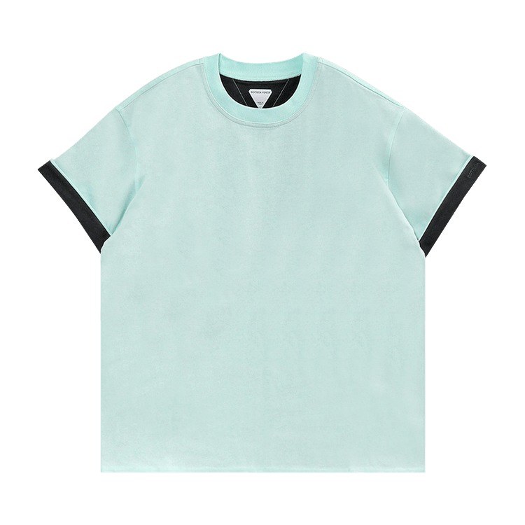 Bottega Veneta Relaxed Fit Double Layer T-Shirt "Pale Turquoise/Navy"