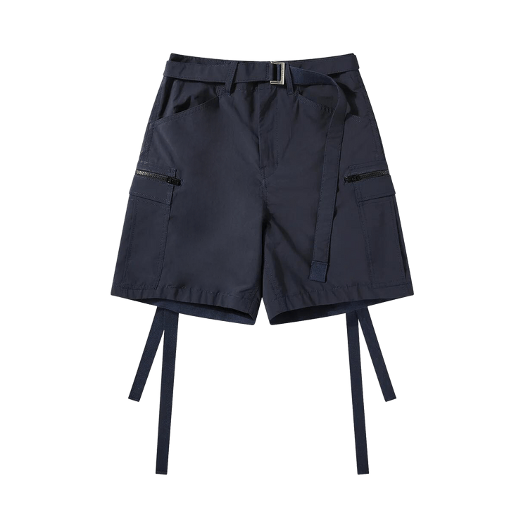 Sacai Matte Taffeta Shorts "Navy"