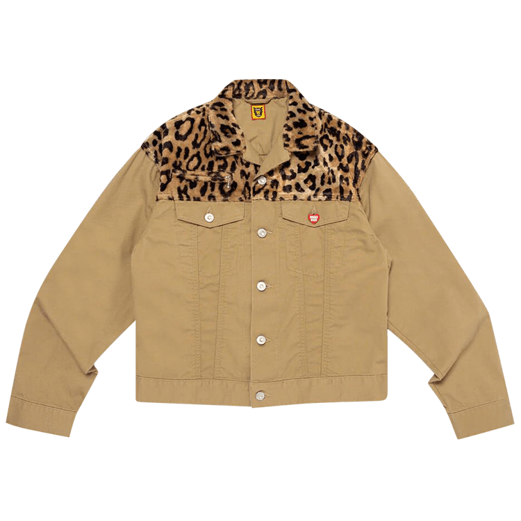 Human Made Leopard Denim Work Jacket "Beige"