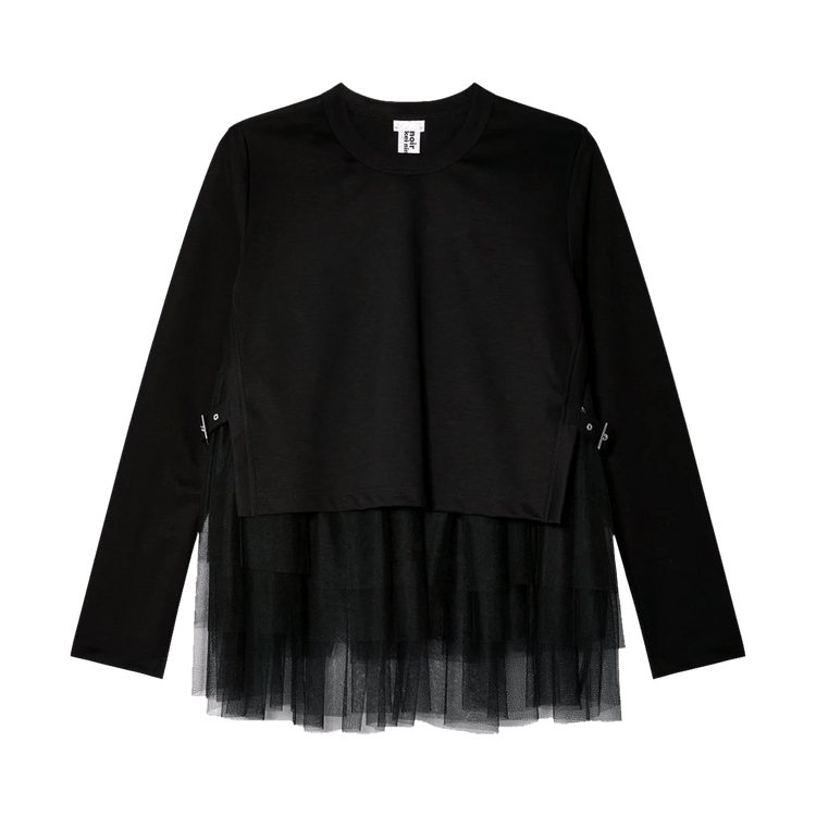 Comme des Garçons Noir Mesh Ruffled Patchwork T-Shirt "Black"