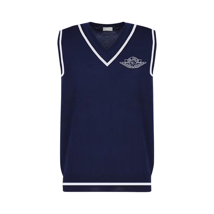 Dior x Air Jordan Sleeveless Sweater "Navy"