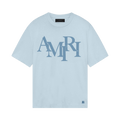 Amiri Staggered Tee "Cerulean"