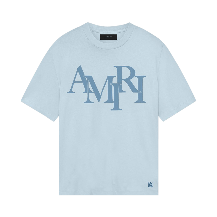 Amiri Staggered Tee "Cerulean"