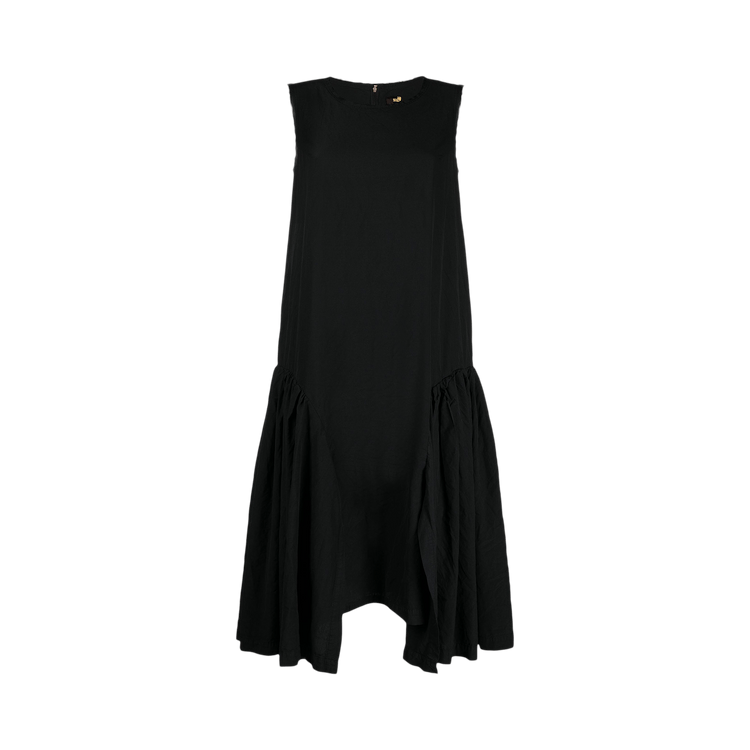 Comme des Garçons Raw Edge Dropped Waist Midi Dress "Black"