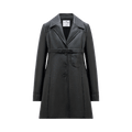 Courrèges Belted Short Heritage Vinyl Coat "Black"