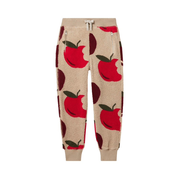 JW Anderson Apple Fleece Tapered Joggers "Beige/Red"