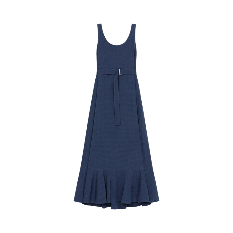Kenzo Long Frilled Dress "Midnight Blue"