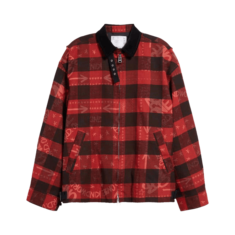 Sacai Eric Haze Buffalo Check Blouson "Red"