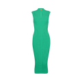 Balmain Ribbed Knit Midi Dress "Green"
