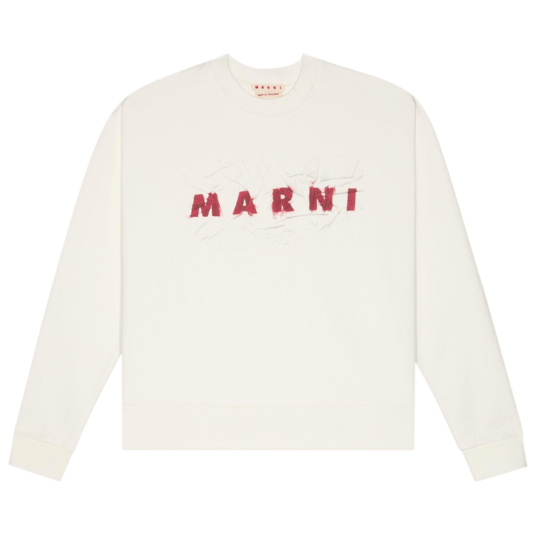 Marni Logo Sweatshirt "Natural White"