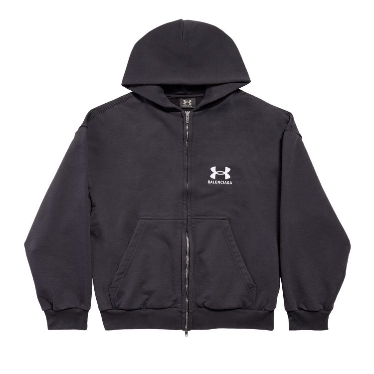 Balenciaga x Under Armour Zip Up Hoodie "Black/White"