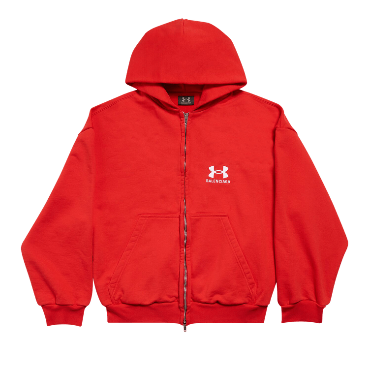 Balenciaga x Under Armour Zip Up Hoodie "Red/White"
