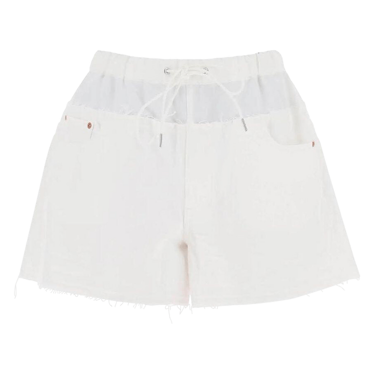 Sacai Denim Shorts "Off White"