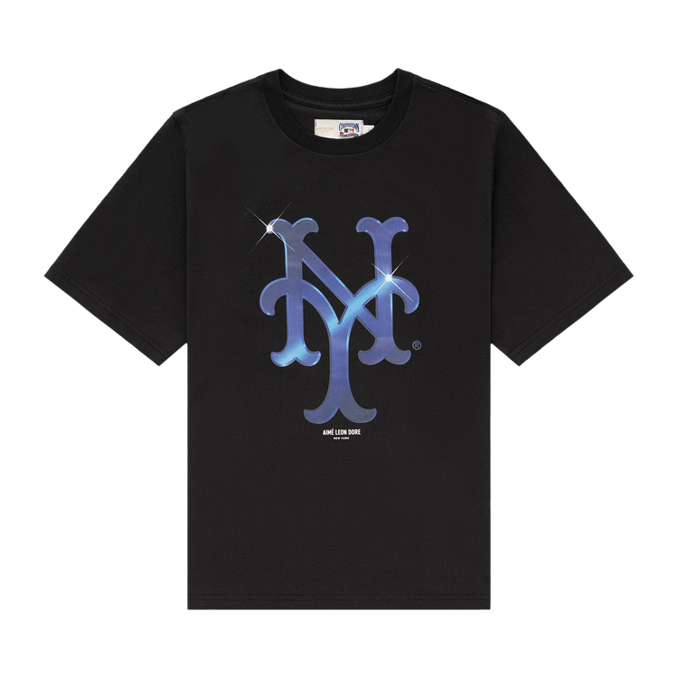 Aimé Leon Dore x New York Mets Logo Tee "Jet Black"
