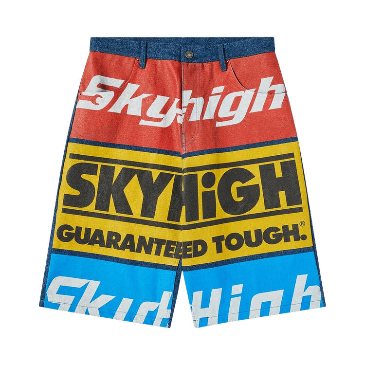 Sky High Farm Workwear Construction Graphic Logo Shorts "Multicolor"