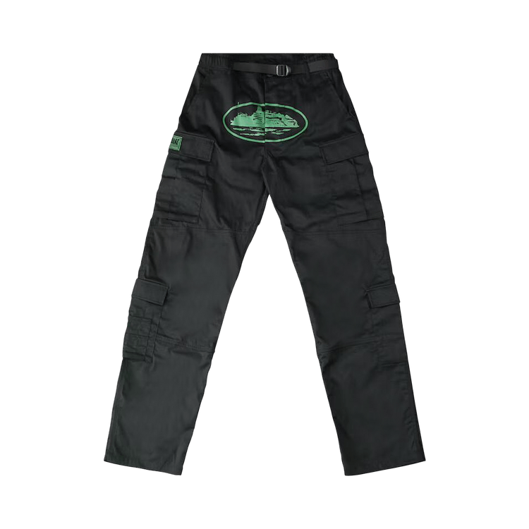 Corteiz Mula Guerillaz Cargos "Black/Green"