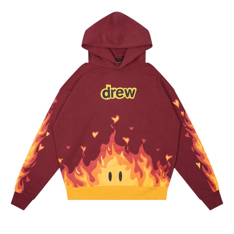 Drew House Secret Fire Oversized Hoodie "Burgundy"