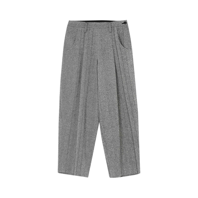 Y's Single Tuck Trousers 'Light Grey'