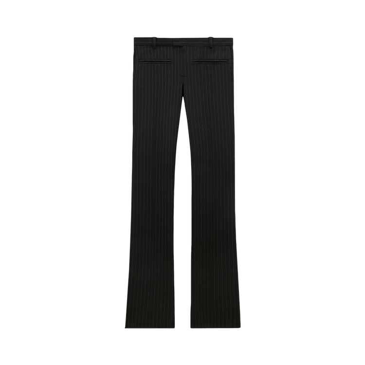 Courrèges Heritage Pinstripes Bootcut Pants "Black"