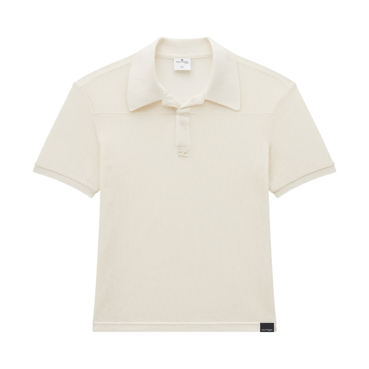 Courrèges Mesh Short-Sleeve Polo "White"
