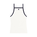 Courrèges Buckle Contrast Tank Top "White"