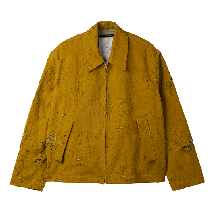 Song for the Mute Destroyed Pleated Zip Up Jacket "Yellow"