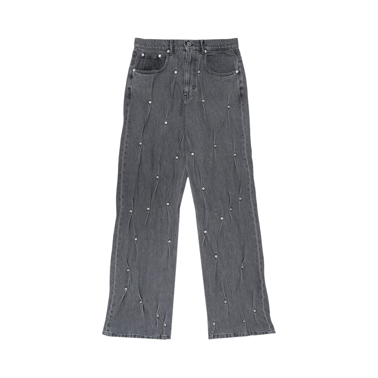 KUSIKOHC Multi Rivet Denim Pants "Grey"