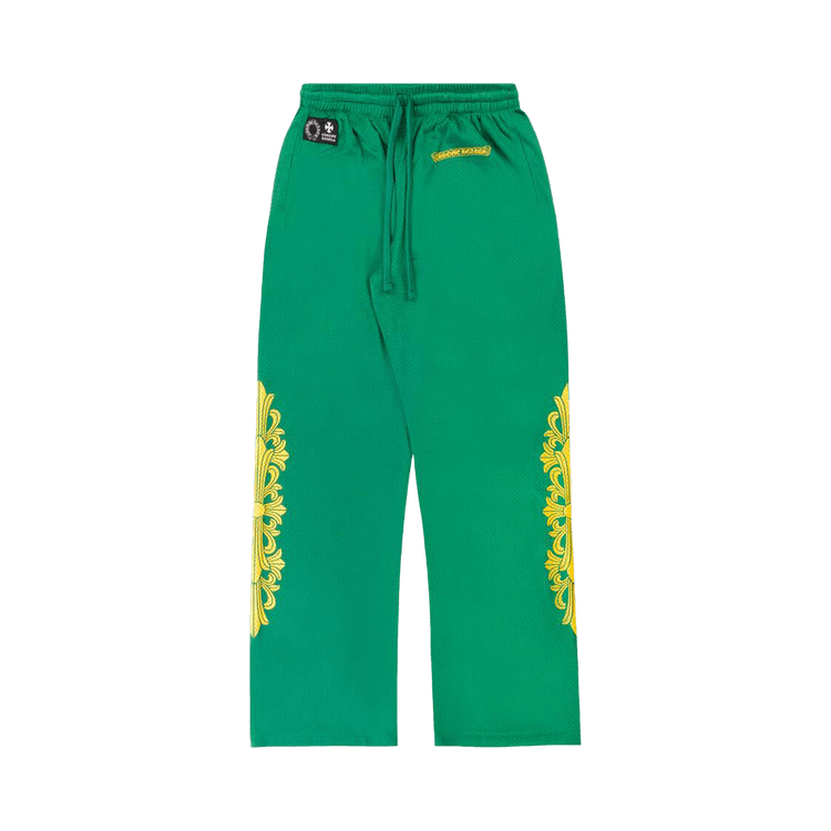 Chrome Hearts Floral Mesh Jersey Pants "Green/Gold"