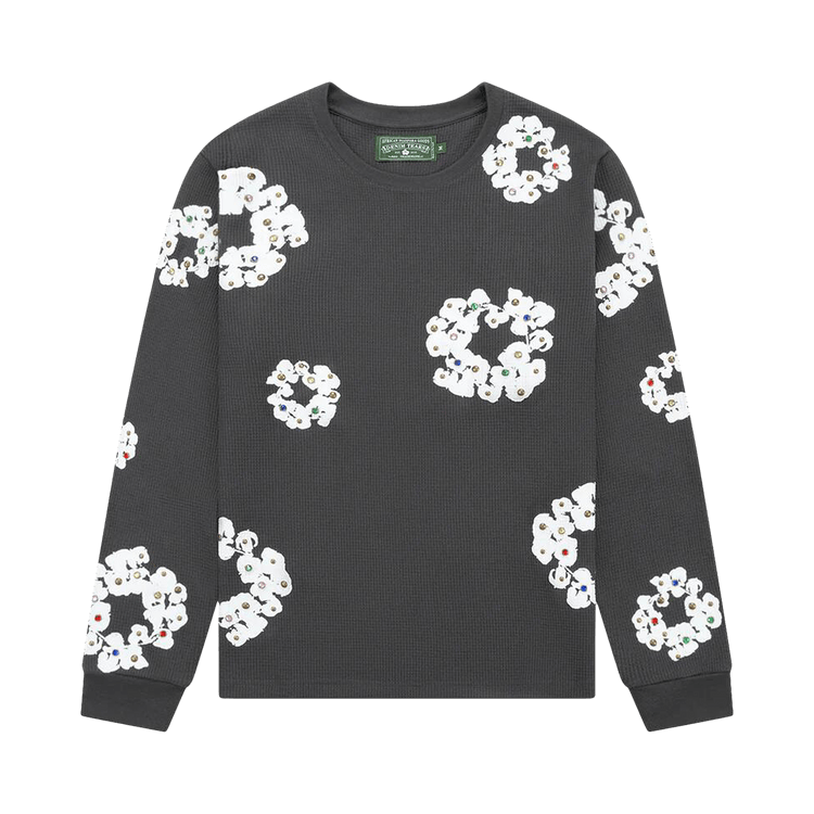 Denim Tears Rhinestone Wreath Thermal "Vintage Black"
