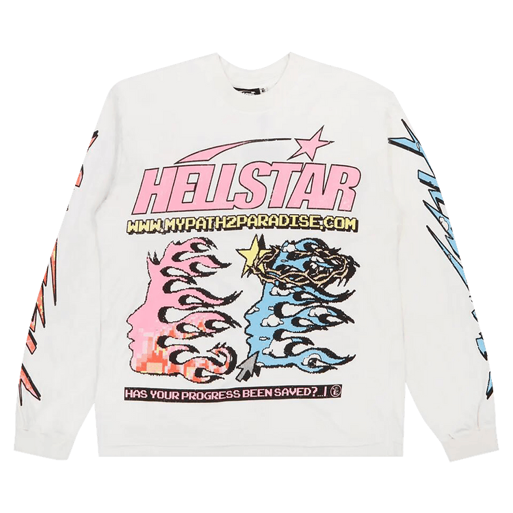 Hellstar Pixel Long-Sleeve Tee "White"