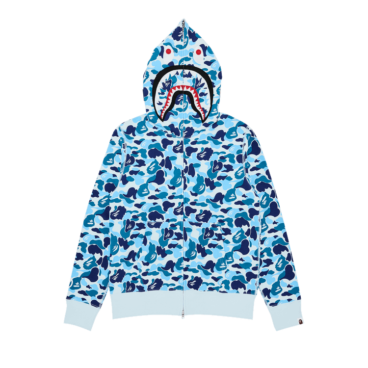 BAPE ABC Camo Shark Full Zip Hoodie "Blue"
