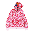 BAPE ABC Camo Shark Full Zip Hoodie "Pink"
