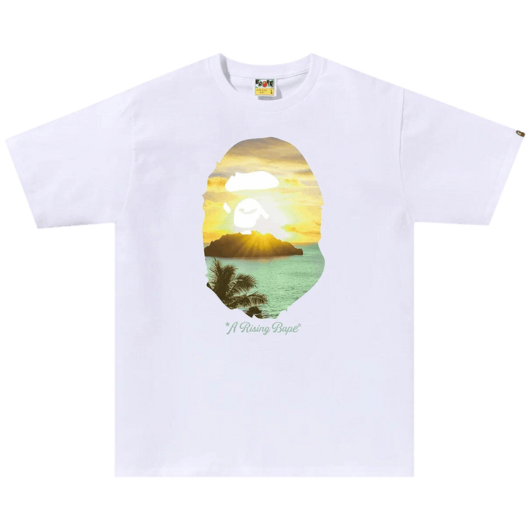 BAPE A Rising Bape Photo Tee "White"