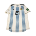 adidas Argentine World Cup Player Issue Jersey #21 Dybala "White/Blue/Black"