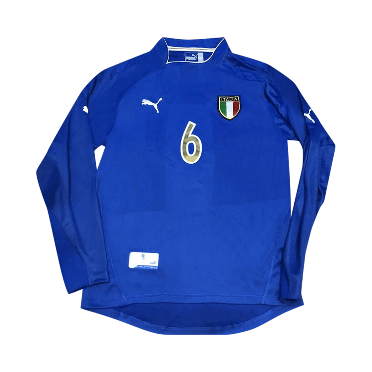 Vintage Puma Italy Home Long-Sleeve Jersey #6 Nesta "Blue"